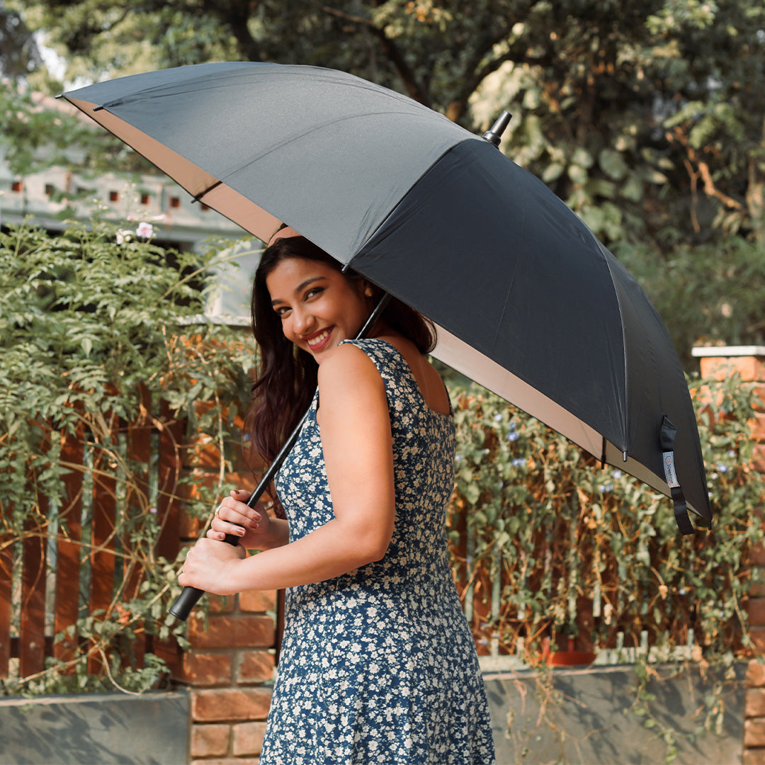 Destinio Black Golf Umbrella | 54-Inch Large Canopy, UV Protection, Windproof, and Waterproof