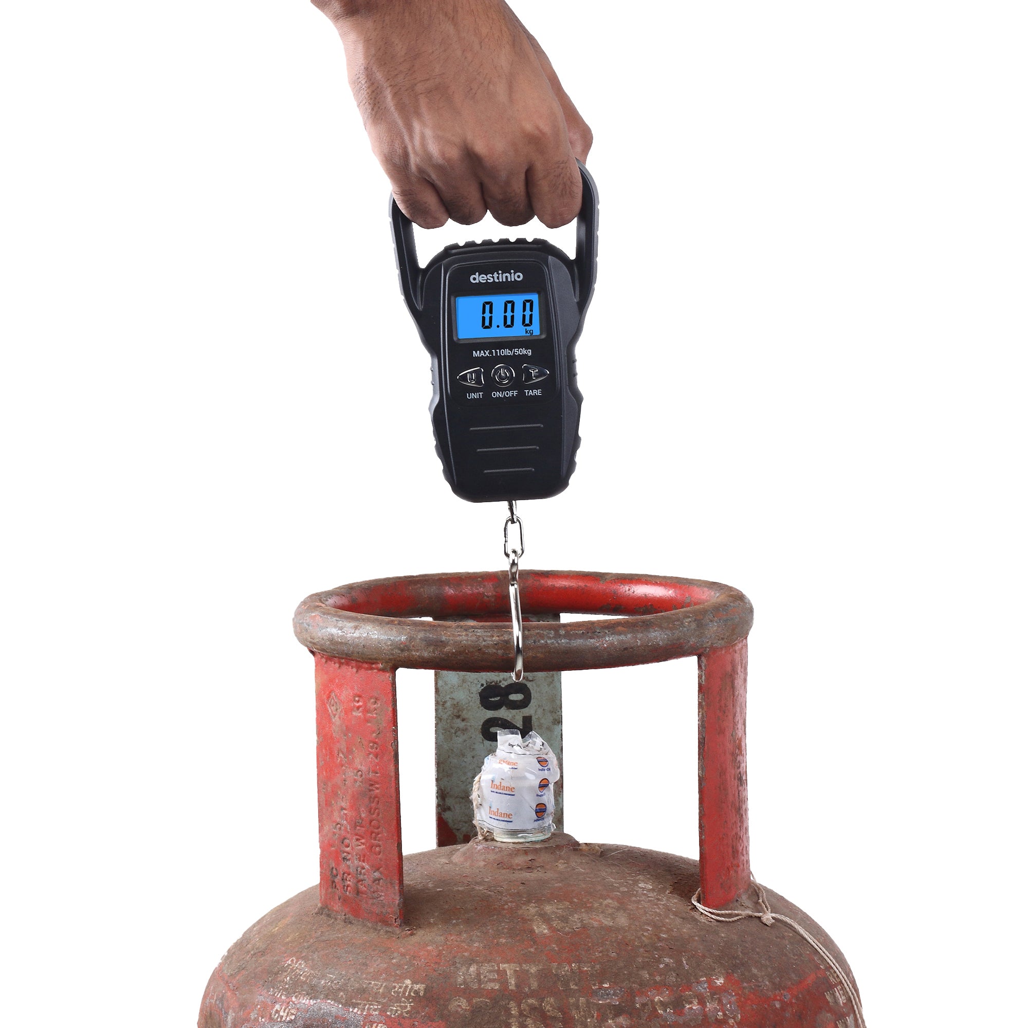 Destinio Hook Luggage Scale | 50KG Capacity, Backlit LCD, Portable with Carry Pouch