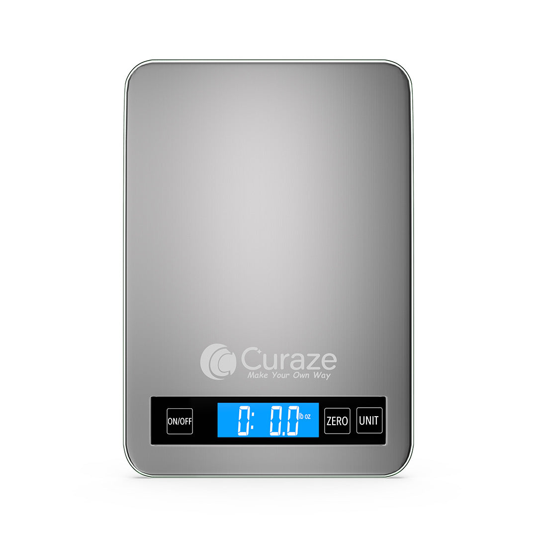 Curaze Kitchen Scale | Touch Screen Buttons, Multiple Units, TARE Function