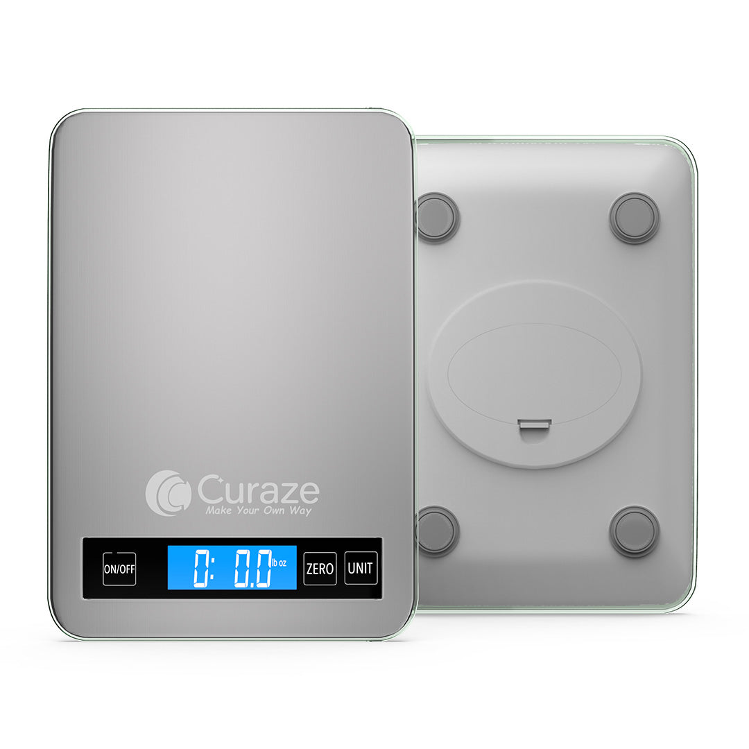 Curaze Kitchen Scale | Touch Screen Buttons, Multiple Units, TARE Function