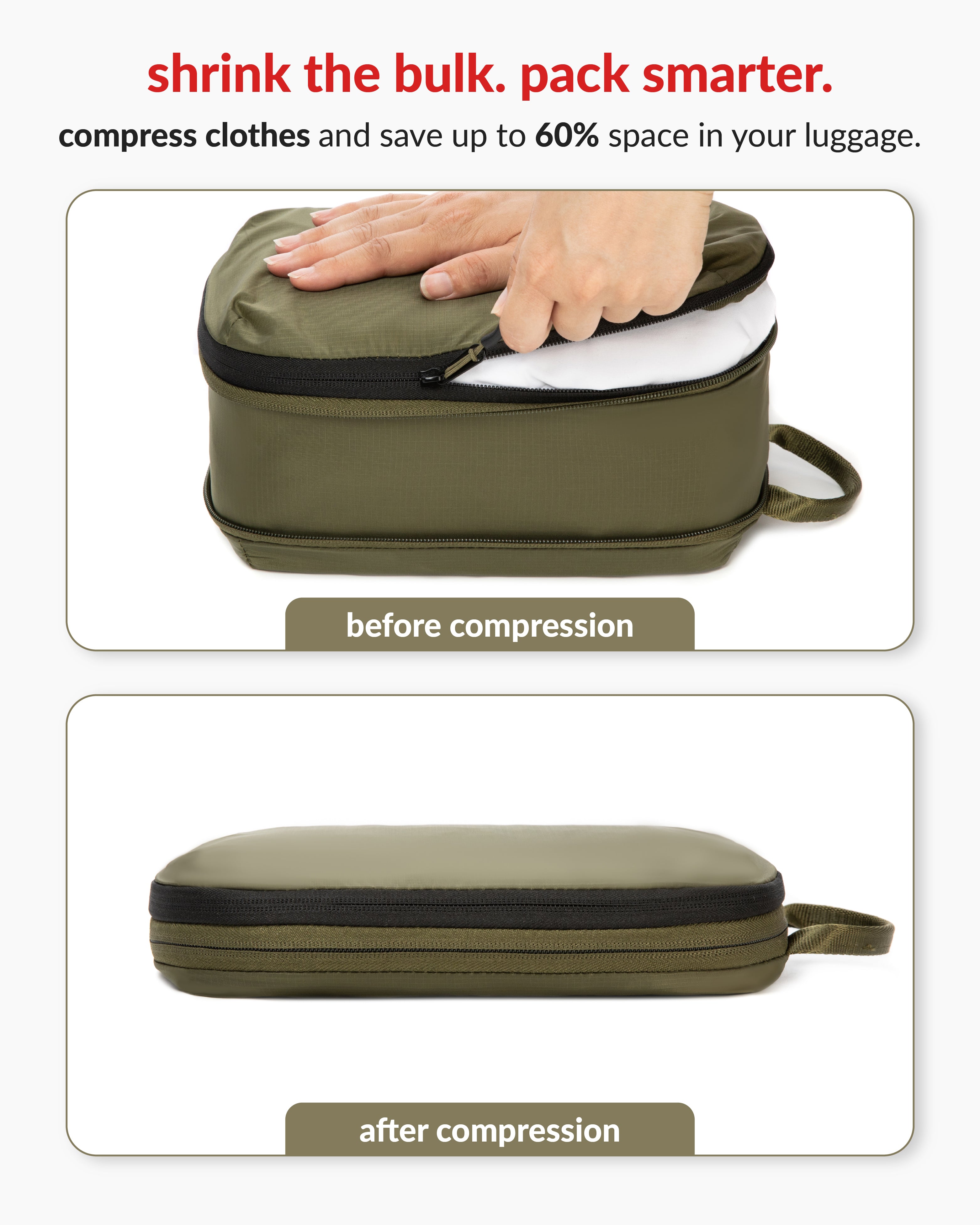Destinio Compression Packing Cubes - 6 piece set