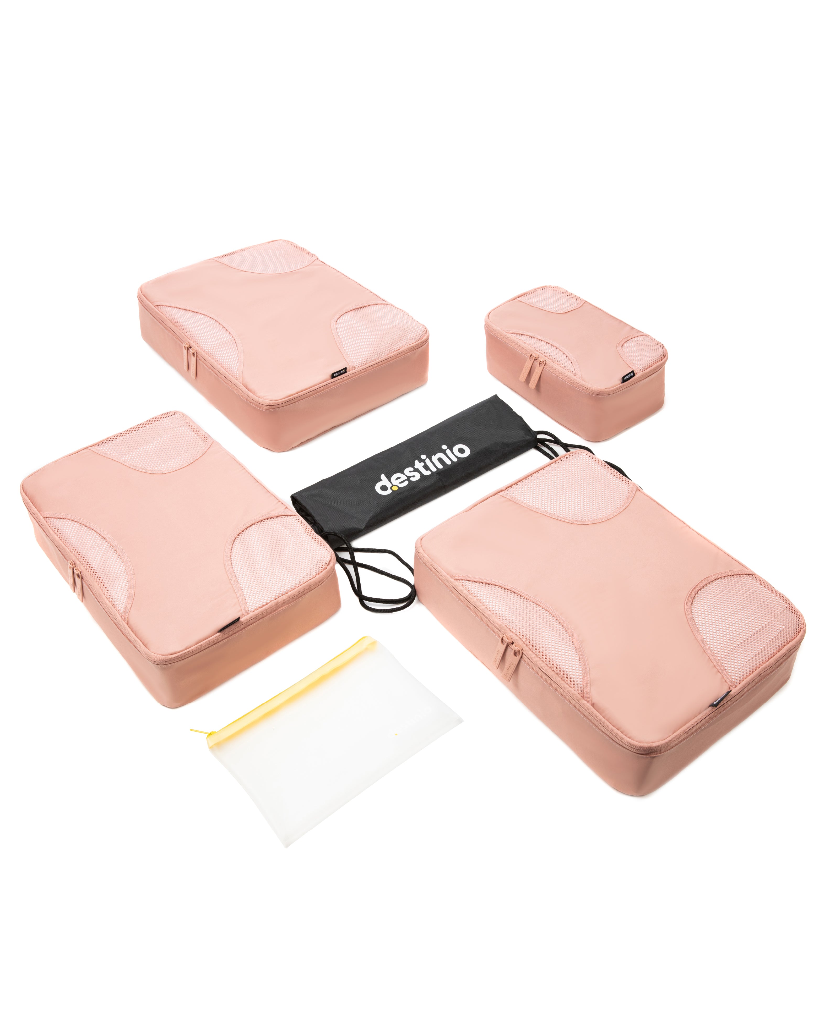 Destinio Packing Cubes - 6 piece set (Cross Mesh)