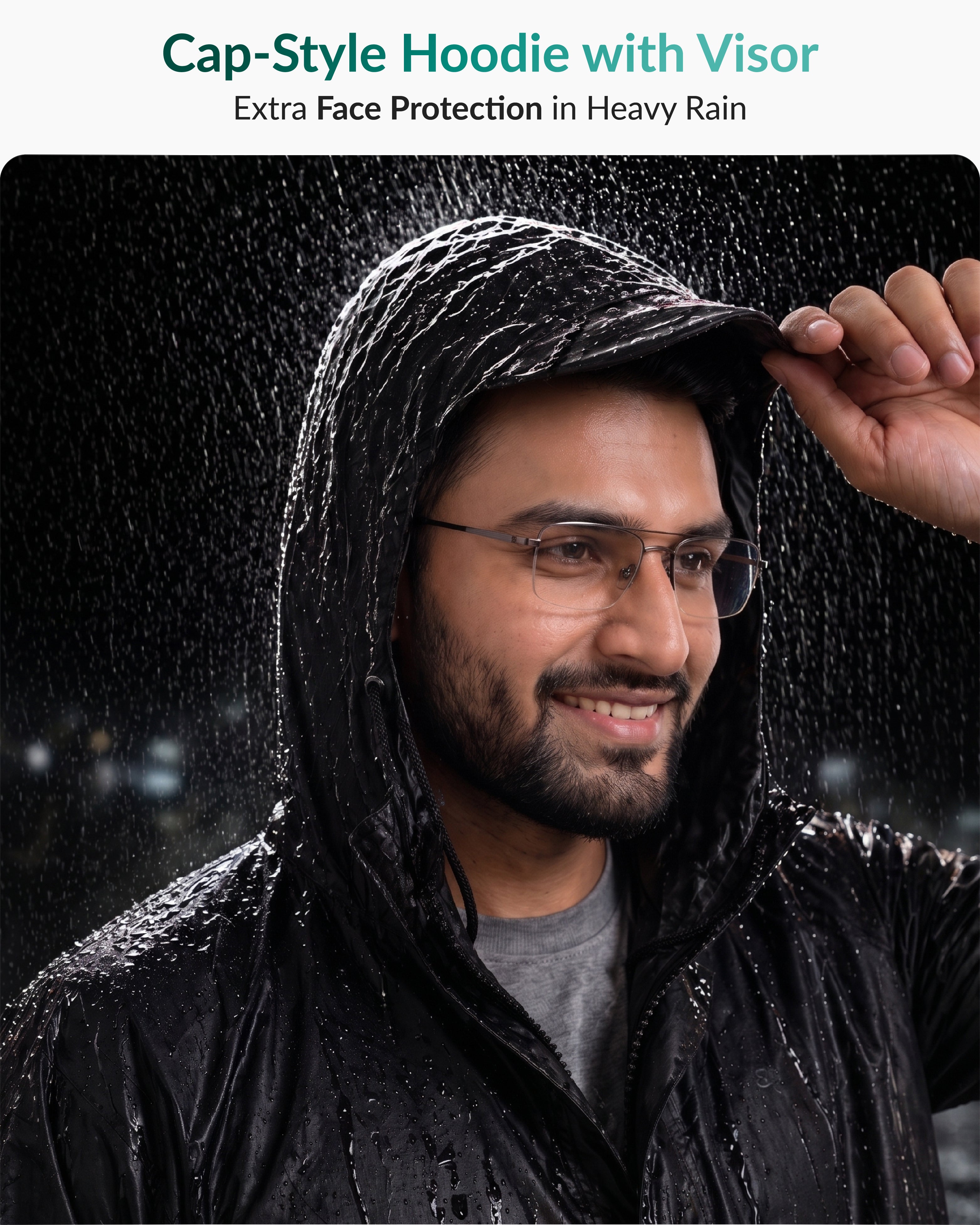 Destinio Rain Suit for Men & Women Waterproof Jacket & Trouser Set, Polyester Raincoat with Hood, Double Flap Zip, Lightweight Durable Rainwear for Bike Riding, Travel & Outdoor Use