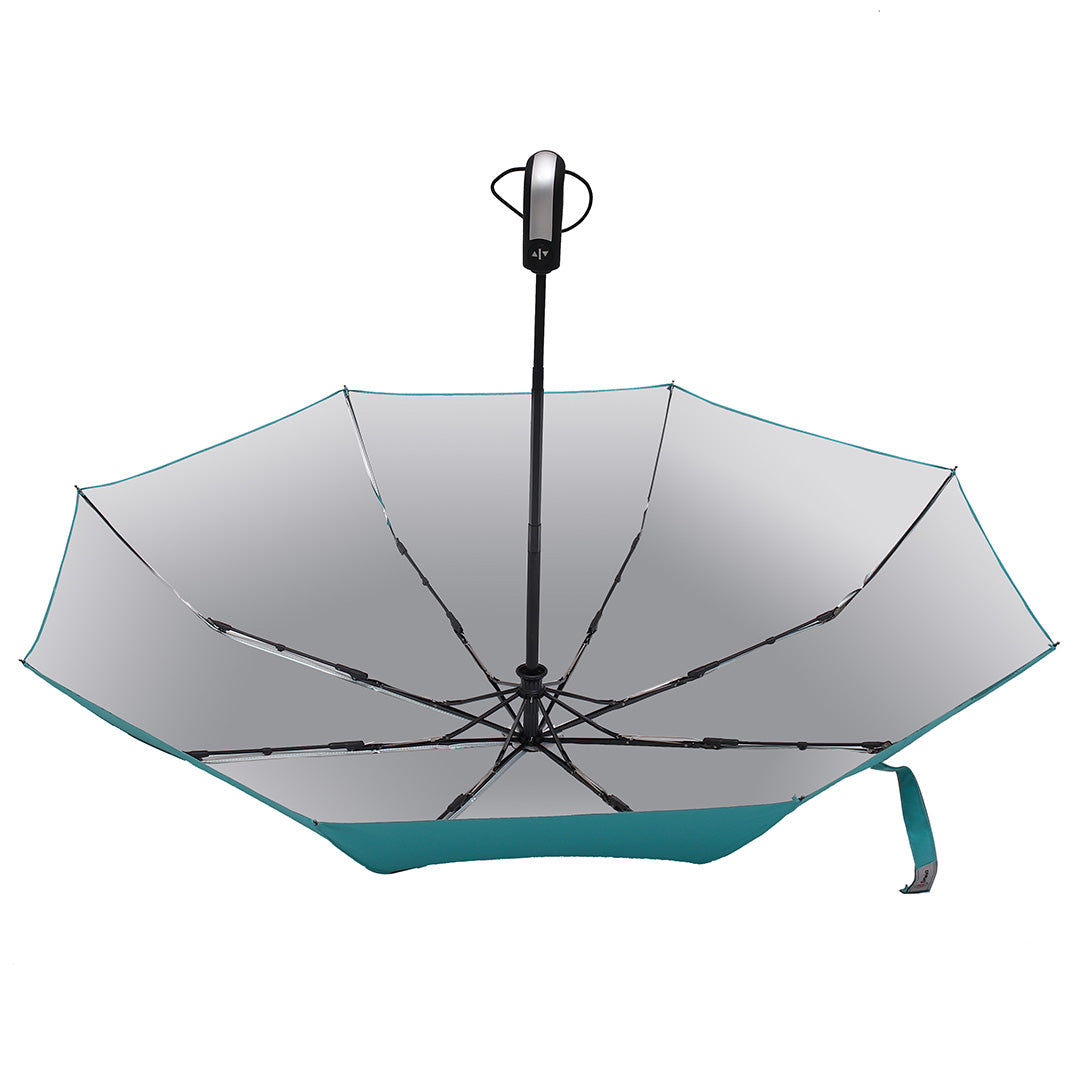 Destinio Teal Umbrella | 3-Fold Automatic, Windproof, Compact Design with 10 Fiberglass Ribs