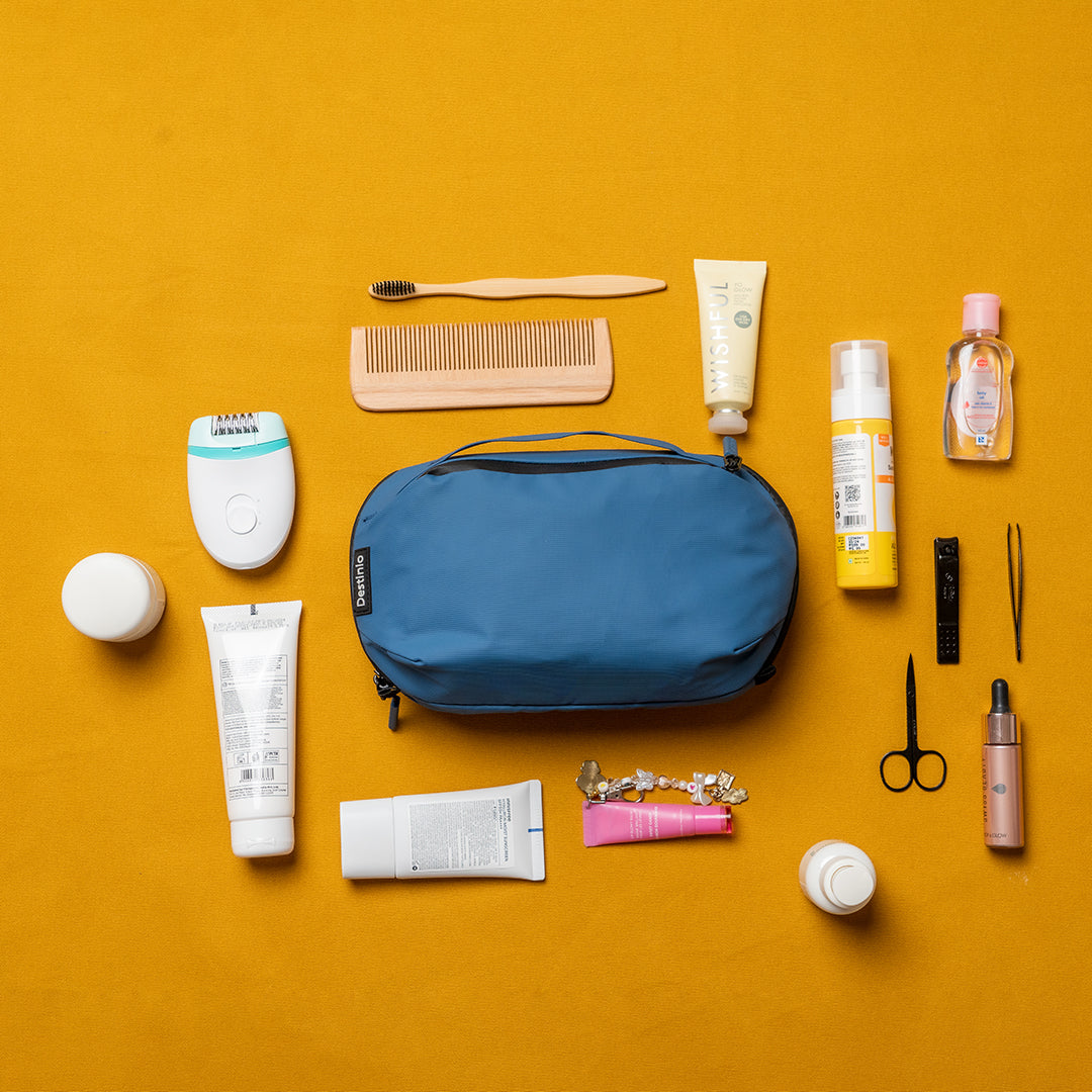Destinio Premium Toiletry Bag | Waterproof Nylon, Large Storage, Compact Design
