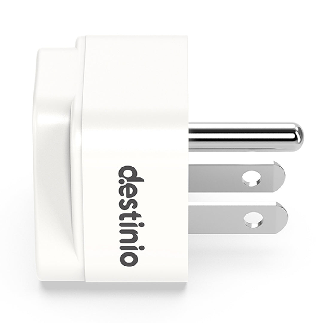 Destinio Multi Adapter Type B USA | Universal Compatibility, Dual Device Charging, Safety Certified