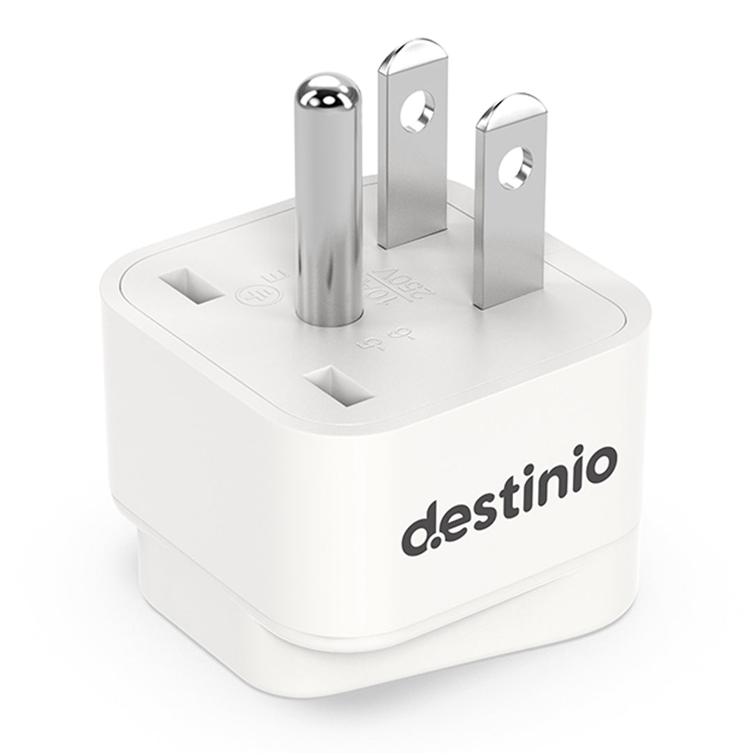 Destinio Multi Adapter Type B USA | Universal Compatibility, Dual Device Charging, Safety Certified