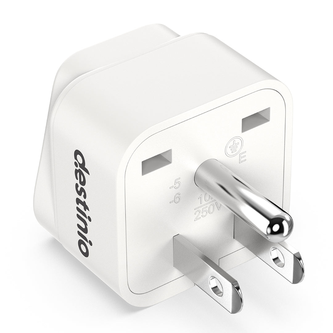 Destinio Multi Adapter Type B USA | Universal Compatibility, Dual Device Charging, Safety Certified