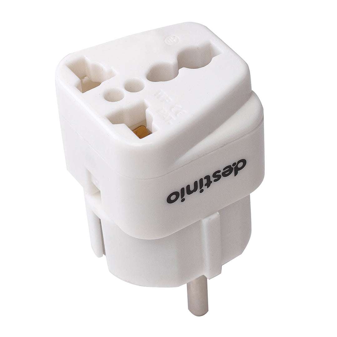 Destinio Multi Adapter Type E/F - Europe | Universal Compatibility, Safety Certified, Durable Design