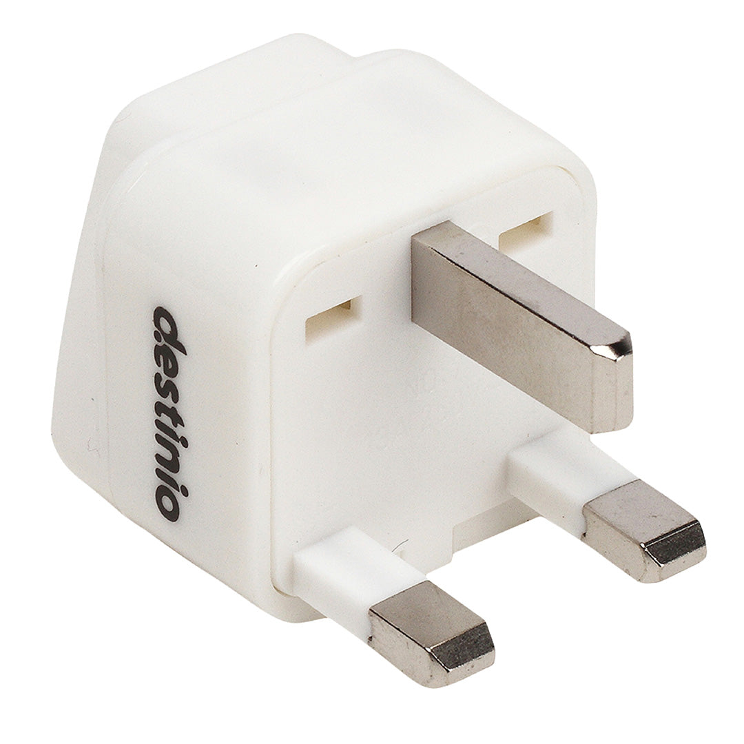Destinio Multi Adapter Type G UK | Universal Compatibility, Dual Device Charging, Safety Certified