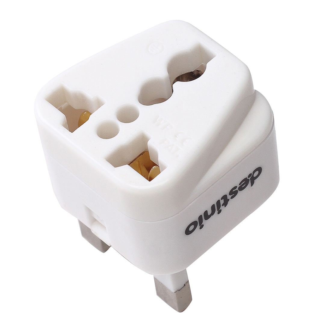 Destinio Multi Adapter Type G UK | Universal Compatibility, Dual Device Charging, Safety Certified