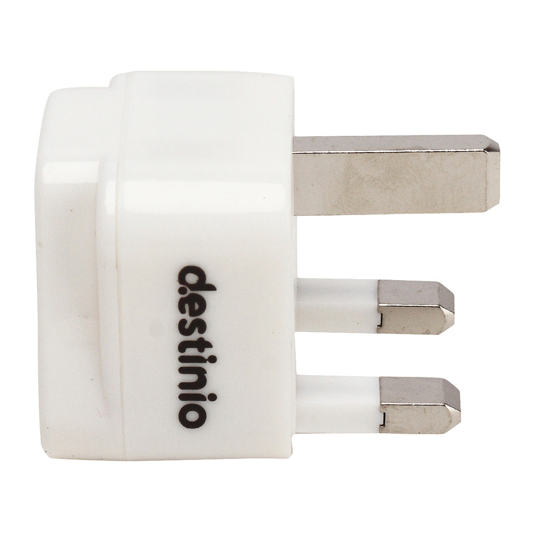 Destinio Multi Adapter Type G UK | Universal Compatibility, Dual Device Charging, Safety Certified