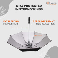 Load image into Gallery viewer, Buy Destinio Big Umbrella for Men and Women 27 Inches Black Online at Destinio.in - Strong Handle  and Frame
