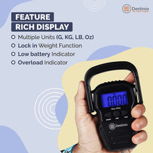 Load image into Gallery viewer, Buy Destinio Hanging Digital Scale Weighing Machine Online - Multi Units and Tare Function - Destinio.in
