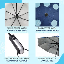 Load image into Gallery viewer, Buy Destinio Polka Dots Printed Umbrella, 21 Inches, 3 Fold - Destinio.in - Strong Durable
