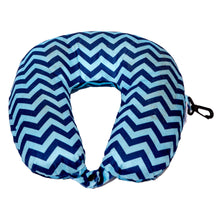 Load image into Gallery viewer, Buy Destinio Travel Neck Pillow in Dark Blue Waves Print - Destinio.in
