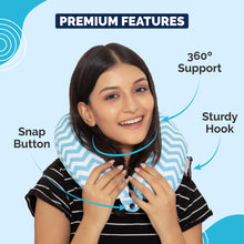 Load image into Gallery viewer, Buy Destinio Travel Neck Pillow in Light Blue Premium Features - Destinio.in
