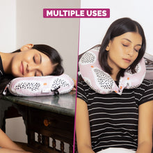 Load image into Gallery viewer, Buy Destinio Travel Neck Pillow in Pink Pear Print - Multiple Uses - Destinio.in
