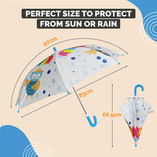 Load image into Gallery viewer, Buy Destinio Umbrella for Kids, 100% Waterproof, Lightweight, White Online - Size and Dimensions - Destinio.in
