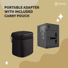 Load image into Gallery viewer, Buy Universal Worldwide Travel Adapter Online - Carry Pouch for Safety - Destino.in
